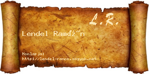 Lendel Ramón névjegykártya